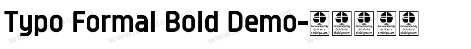 Typo Formal Bold Demo字体转换